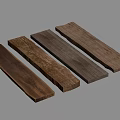 Natural Wooden Planks With Various Colors And Textures Arranged On Gray Background