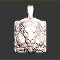 Modern Bear Head Metal Sculpture With Intricate Carving And Square Structure