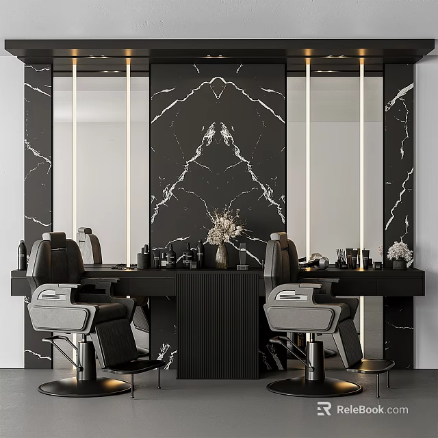 Modern Medical Devices In Clinic Interior With Marble Wall And Professional Setup 3d model 