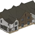 Various Single Family House Exterior Designs With Different Roof Styles And Window Details