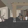 Modern Beauty Hair Salon Interior With Wooden Decor Comfortable Chairs And Workstations