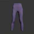 Purple High Waist Leggings With Stretchy Fabric For Comfortable Everyday Wear