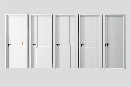 Modern swing door single door 3d model