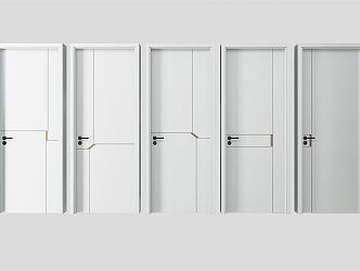 Modern swing door single door 3d model