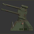 Turret Turntable Railgun Sci-fi Tower Defense Game Tower Defense Sci-fi Turret Game Turret Game Battery 3d model