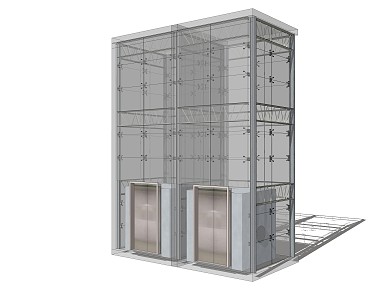 Modern Elevator Commercial Elevator Home Elevator Three-story Elevator Mall Elevator 3d model