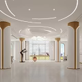 modern lobby hotel lobby rest area bar partition 3d model