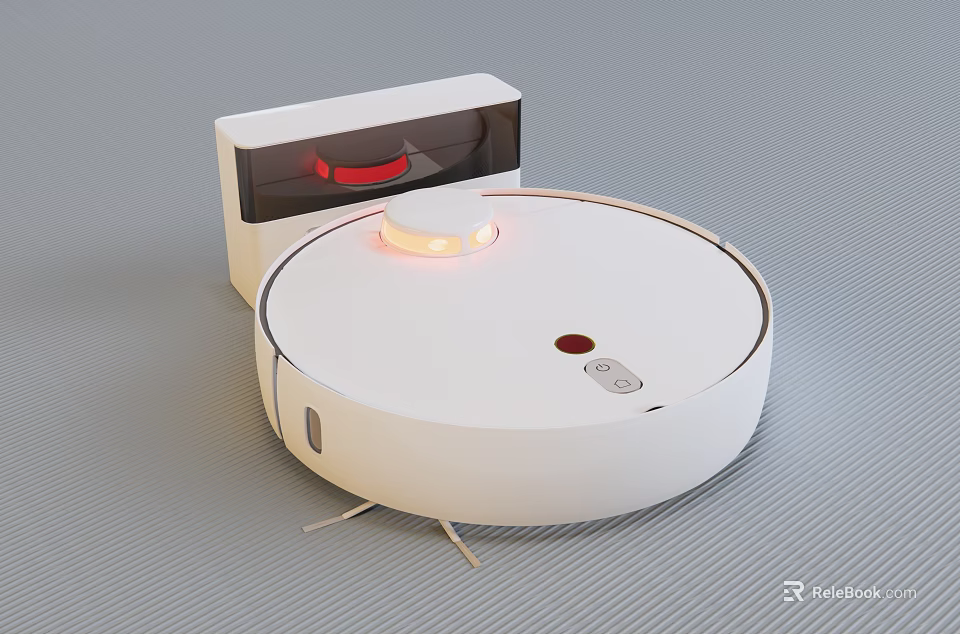 Smart Robot Vacuum Cleaner With Charging Dock For Automatic Home Cleaning 3d model 