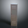 Vertical Metal Locker Furniture With Single Door And Ventilation Slats