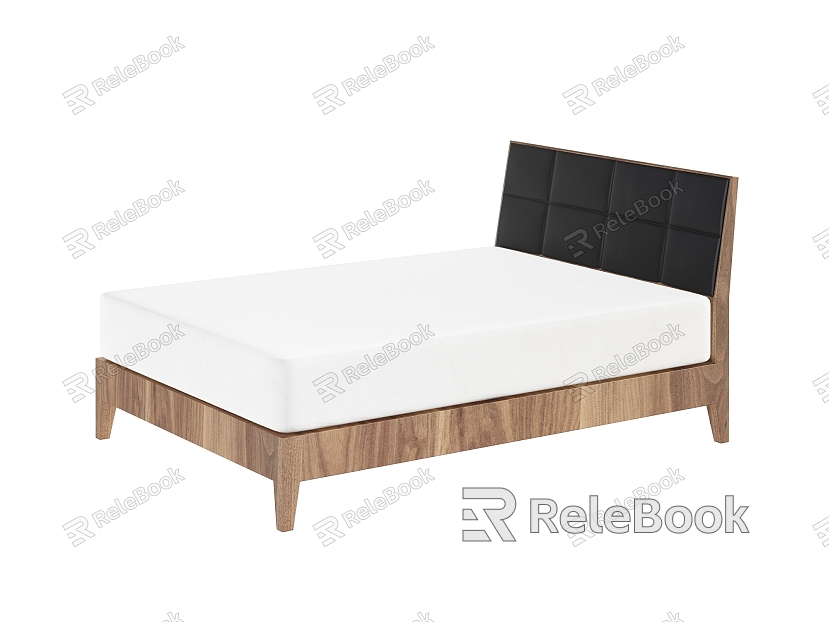 Simple solid wood leather elegant atmosphere model