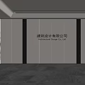 Modern Front Desk Background Wall Simple Background Wall Front Desk Reception Area Background Wall Company Front Desk Background Wall 3d model