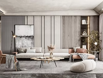 modern living room 3d model