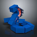 snake cobra venomous snake python reptile cold-blooded animal reptile 3d model