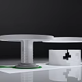 Modern White Circular Display Shelves With Stylish Structure For Exhibition Use