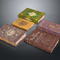 Colorful Vintage Decorative Notebooks With Embossed Covers And Artistic Designs