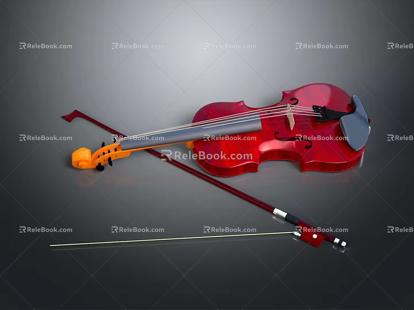 Violin Cartoon Violin Animation Violin Instrument String Western Instrument 3d model