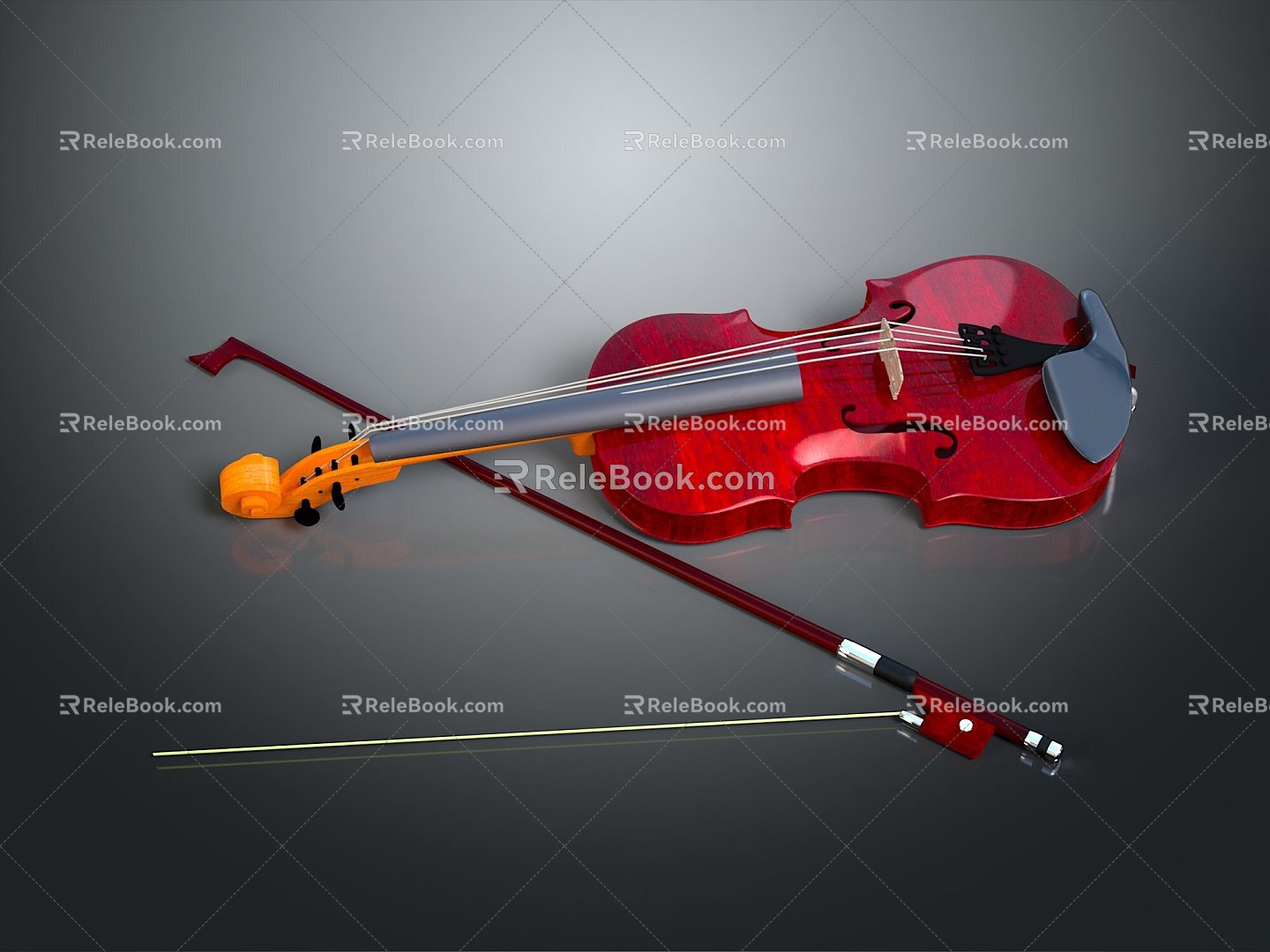 Violin Violin Cartoon Violin Animation Violin Instrument String Western Instrument model