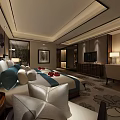 Luxury Modern Hotel Guest Room With King Bed Plush Pillows And Decorative Paintings
