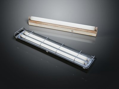 Modern fluorescent lamp fluorescent lamp industrial lamp electric rod 3d model