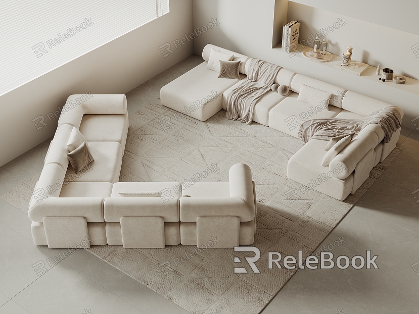 Multiplayer Sofa Combination Sofa model