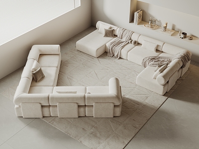 Multiplayer Sofa Combination Sofa model