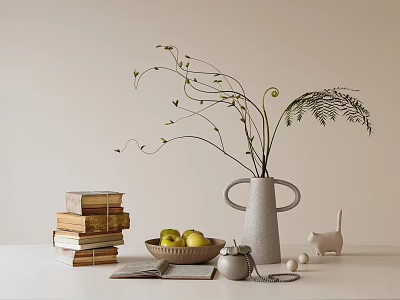 Modern Ornaments Combination Jewelry Ornaments Combination Plant Books Fruit 3d model