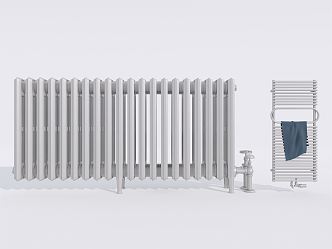 modern radiator cast iron radiator 3d model