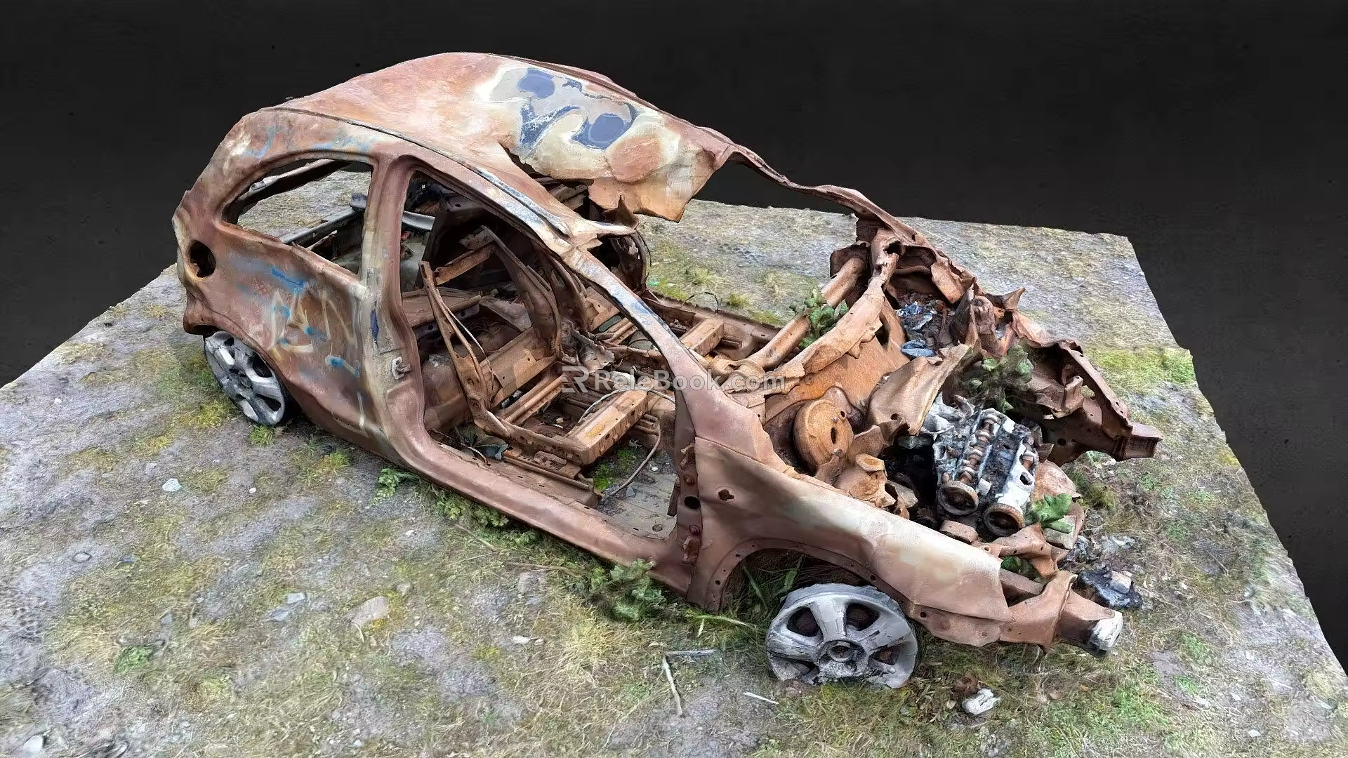 The Burned Car 3d model