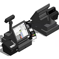 Cash register machine 3d model
