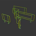 Architectural Metal Handrails With Various Types And Yellow Gray Design For Building Safety