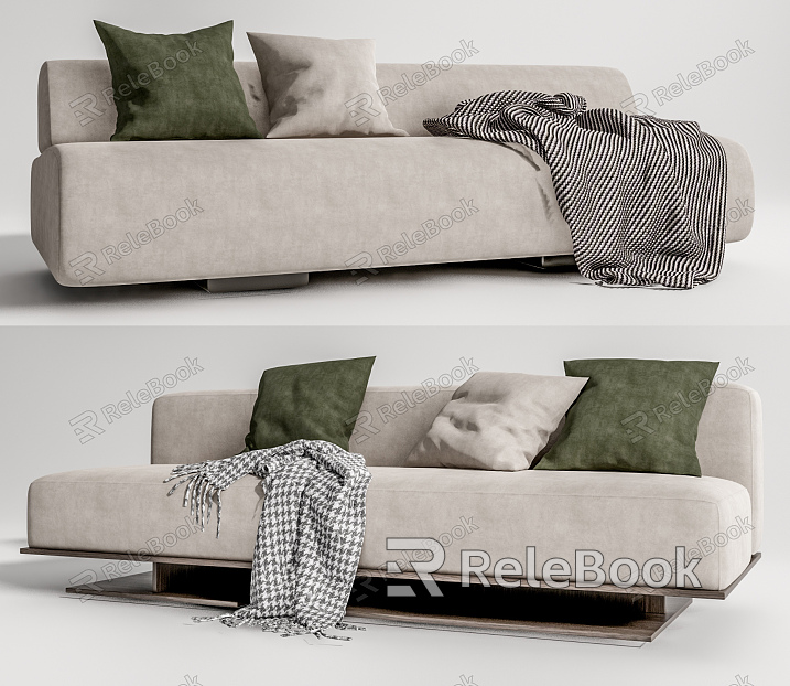 Modern Multiplayer Sofa Double Sofa Combination model