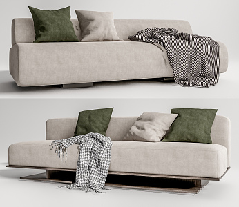 Modern Multiplayer Sofa Double Sofa Combination 3d model