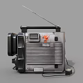 Vintage Television With Antenna Colorful Display Screen And Classic Metal Casing Design