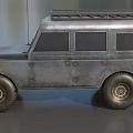 Vintage Off Road Vehicle With Rustic Exterior And Roof Rack Design
