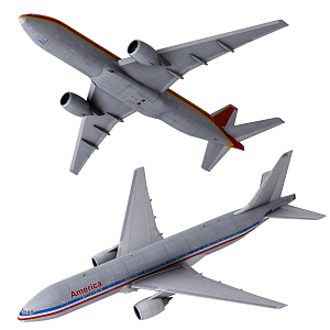 modern airliner boeing airliner 3d model