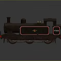 Vintage Steam Train Model With Dark Brown Exterior Red Accents And Classic Wheels