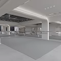 Modern Spacious Minimalist White Dance Studio With Mirrors And Barres Interior Design