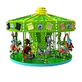 Tropical carousel amusement equipment Modern amusement facilities 3d model