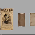 Public Bulletin Board Displaying Vintage Wanted Poster And Old Worn Papers