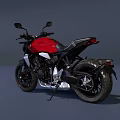 Red And Black Classic Motorcycle With Sleek Body And Retro Design Features