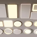 Simple ceiling lamp square ceiling lamp round ceiling lamp creative cookie ceiling lamp 3d model