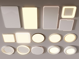 Simple ceiling lamp square ceiling lamp round ceiling lamp creative cookie ceiling lamp 3d model