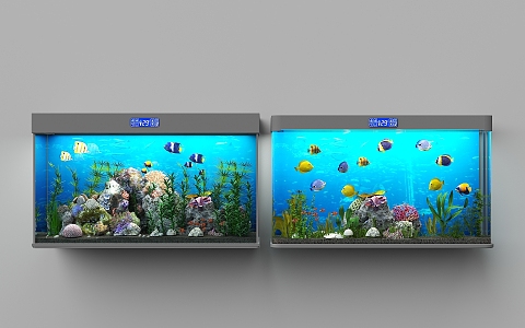 modern aquarium 3d model