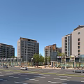 Modern High Rise Residential Buildings With Greenery Lake And Road Access