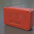 Red Retro Vintage Radio With Antenna Dial And Knobs For Daily Electrical Appliance Use