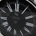 Classic Silver Alarm Clock With Black Dial Roman Numerals And Double Bells