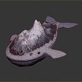 whale cartoon whale mammal marine mammal marine animal fish freshwater fish marine fish 3d model