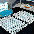 Event Venue Layout With Organized Seating Stage Green Plants And Functional Zones