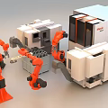 Industrial Equipment With Multiple Robotic Arms And Automated Machinery Systems