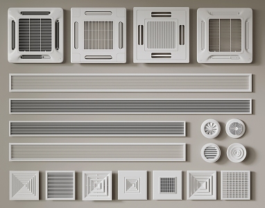 Modern air conditioning air outlet ceiling air conditioning 3d model